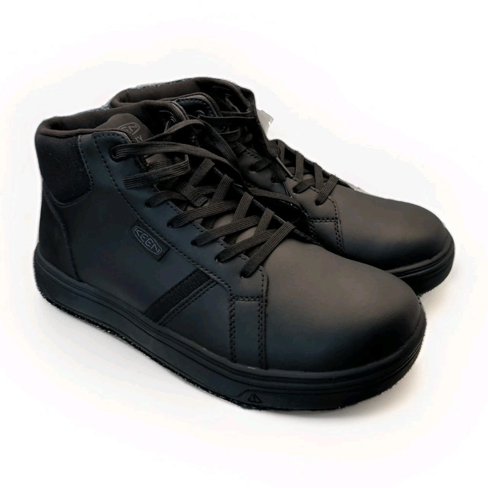 Keen Utility Mens Kenton Mid PTC Soft Toe Black Leather Work Boots Size 11D